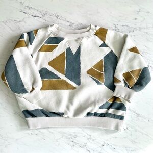 Zara size 3-4 Years Neutral Abstract Print Sweatshirt